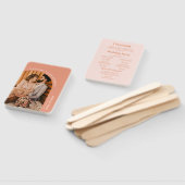 Éventail Orange Photo Boho Disco Wedding Programme (Non-assemblé)