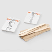 Éventail Orange Ribbon Silver Swan Wedding Programme Fans (Non-assemblé)