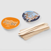 Éventail Orange School Pride Mascotte Nom du ventilateur à  (Non-assemblé)