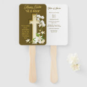 Éventail Orchidée Lily Religieuse (Devant et derrière)