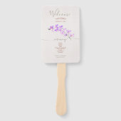 Éventail Orchidées Florales Aquarelles Terracotta Mariage (Devant)