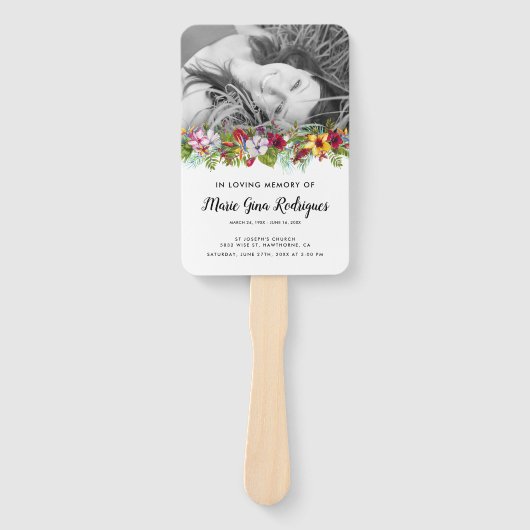 Éventail Ordre de service Beach Photo Funeral Program (Devant)