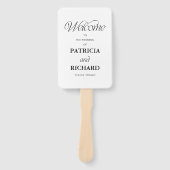 Éventail Ordre de service de cérémonie de mariage minimalis (Devant)