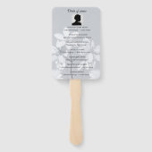 Éventail Ordre de service fleur gris (Dos)