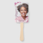 Éventail Ordre de service floral rose Magnolia (Devant)