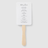 Éventail Ordre du service funèbre | Célébration de la vie (Dos)