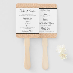 Éventail Ordre floral vintage de mariage de fan de service