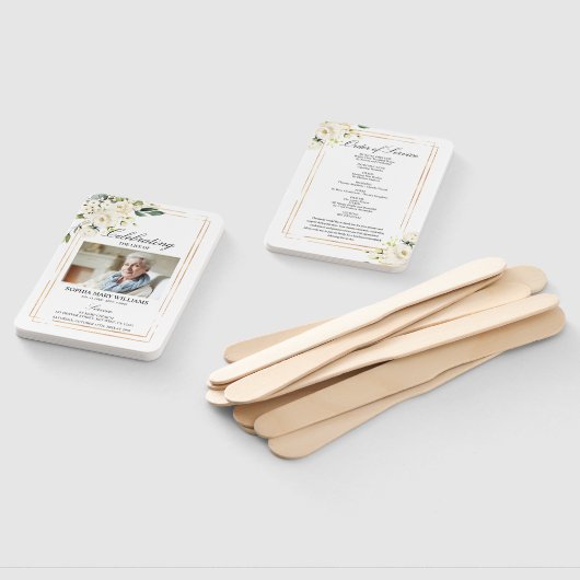 Éventail Ordre funéraire|Ensemble floral blanc de ventilate (Non-assemblé)