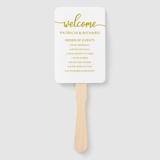 Éventail Ordre mariage des événements Calendrier Calendrier (Devant)