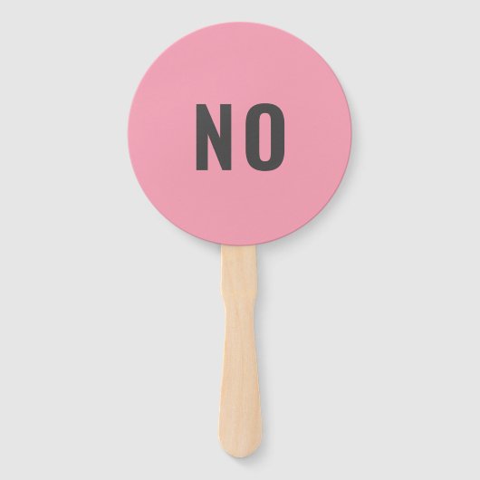 Éventail Oui Non Jeu | Rose vert Pastel moderne (Dos)
