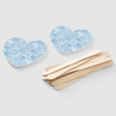 Éventail Paddle Fan Blue Pearls (Non-assemblé)