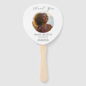 Éventail Paddle Funeral Hand Fan – Rounded Corners (Dos)