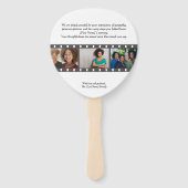 Éventail Paddle Funeral Hand Fan – Rounded Corners (Devant)