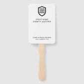 Éventail Pagaie d'enchères | Carity Event Bid Modern Logo (Dos)