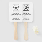 Éventail Pagaie d'enchères de bienfaisance | Conception d'é (Devant et derrière)