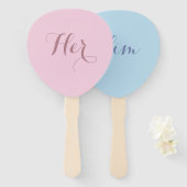 Éventail Pagaies de jeu de mariage pour elle ou lui (Devant et derrière)