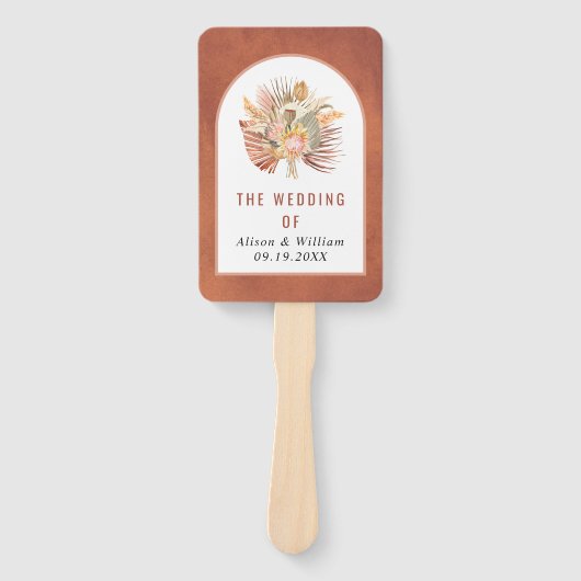 Éventail Palm pampas séché herbe terre cuite programme de m (Devant)