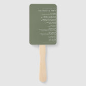 Éventail Palm Tree Tropical | Mariage minimal (Dos)