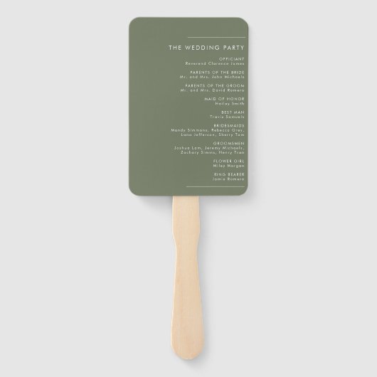 Éventail Palm Tree Tropical | Mariage minimal (Dos)