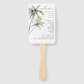 Éventail Palm Tree Tropical | Mariage minimal (Devant)