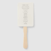 Éventail Palm Tree Tropical Mariage programme personnalisé (Dos)