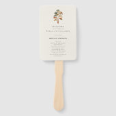 Éventail Palm Tree Tropical Mariage programme personnalisé (Devant)