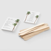 Éventail Palm Tree Tropical Minimal Beach Wedding Programme (Non-assemblé)