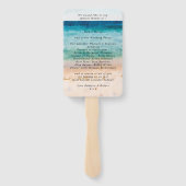 Éventail palmiers de plage programmes de mariage tropical (Dos)