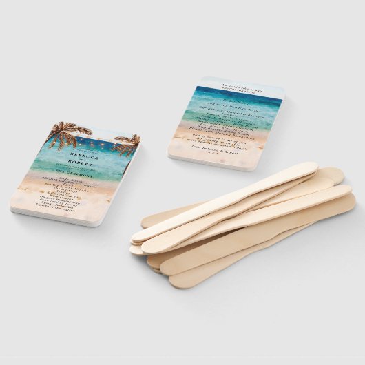 Éventail palmiers de plage programmes de mariage tropical (Non-assemblé)