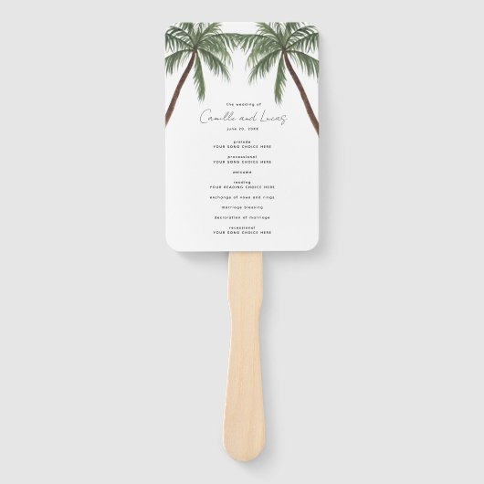 Éventail Palmiers minimalistes (Devant)