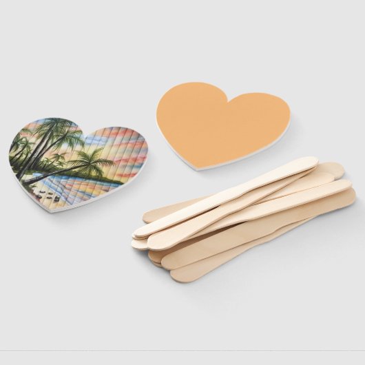 ÉVENTAIL PALMIERS TROPICAUX AVEUGLES DE PLAGE (Non-assemblé)