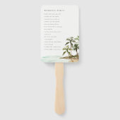 Éventail Palmiers tropicaux Programme de mariage de sable d (Dos)