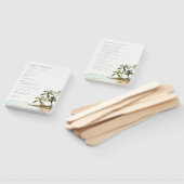 Éventail Palmiers tropicaux Programme de mariage de sable d (Non-assemblé)