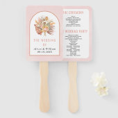 Éventail Pampas de palme séché herbe doux programme de mari (Devant et derrière)