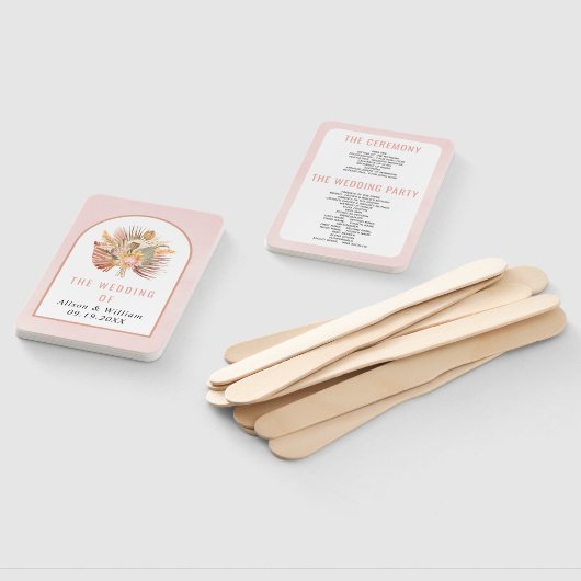 Éventail Pampas de palme séché herbe doux programme de mari (Non-assemblé)