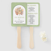 Éventail Pampas de palme séché herbe sauge programme de mar (Devant et derrière)