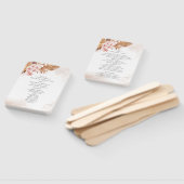 Éventail Pampas Grass Botanical Rose Floral Wedding Program (Non-assemblé)