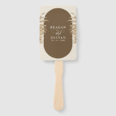 Éventail Pampas Grass Earthy Bohemian Wedding Programme (Devant)