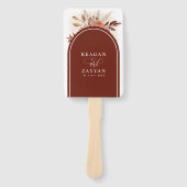 Éventail Pampas Grass Terracotta Floral Wedding Programme (Devant)