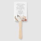 Éventail Pampas Grass Tropical Jungle Wedding Programme (Dos)