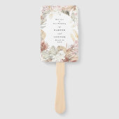 Éventail Pampas Grass Tropical Jungle Wedding Programme (Devant)