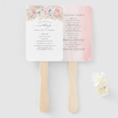 Éventail Pampas Grass White Orchidées Programme de mariage  (Devant et derrière)