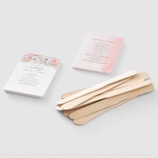 Éventail Pampas Grass White Orchidées Programme de mariage  (Non-assemblé)