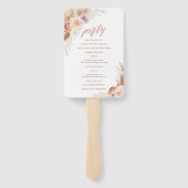 Éventail Pampas Rose Muted Pampas Terracotta Palm Wedding P (Dos)