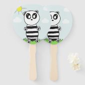 Éventail Panda Kids  (Devant et derrière)