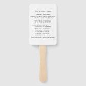 Éventail Panneau de bienvenue du programme de cérémonie noi (Dos)