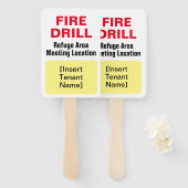 Éventail Panneau de localisation du locataire de l'exercice (Devant et derrière)