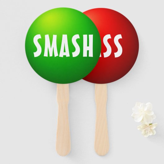 Éventail Panneau de raquette de jeu Smash Pass (Devant et derrière)
