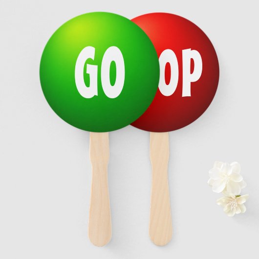 Éventail Panneau de signalisation de jeu Go Stop (Devant et derrière)