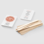 Éventail Papel picado inséparables programme de mariage cor (Non-assemblé)